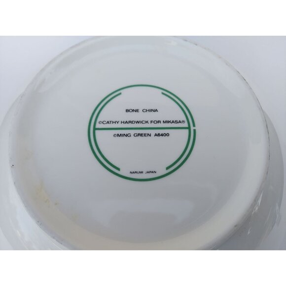 Cathy Hardwick For Mikasa Ming Green Serving Bowl Bone China Japan - Picture 4 of 4